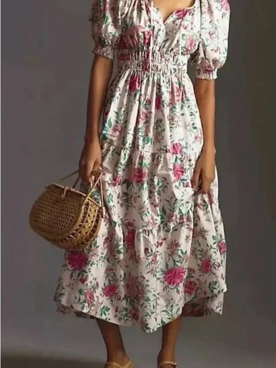 Anthropologie Dresses & Skirts - Anthropologie Somerset Puff Sleeve Maxi Dress